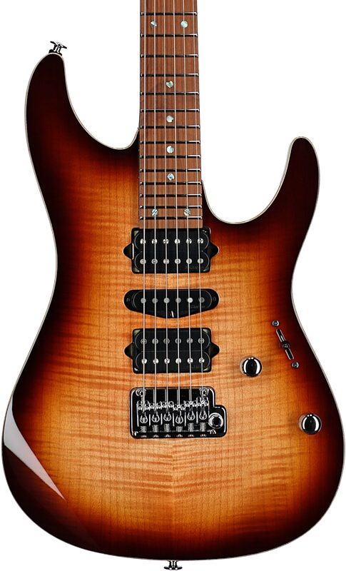 Ibanez AZ2407F Prestige Electric Guitar (with Case), Brown Sphalerite, Serial Number 210001F2331892, Body Straight Front