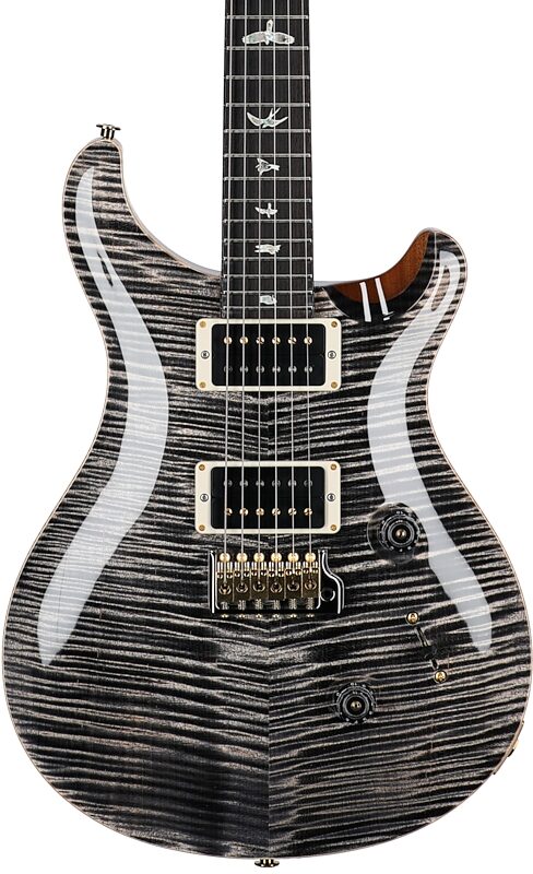 PRS Paul Reed Smith Custom 24 Pattern Thin 10-Top Electric Guitar (with Case), Charcoal Burst, Serial Number 0382221, Body Straight Front