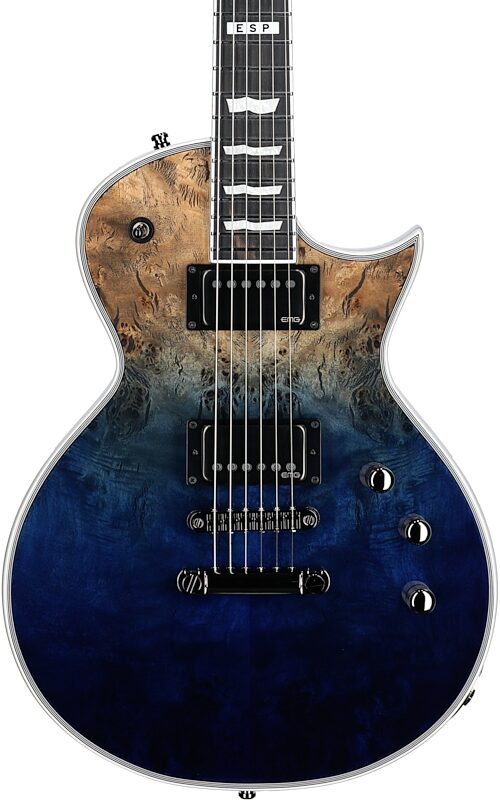 ESP E-II Eclipse BM Electric Guitar (with Case), Blue Natural Fade, Serial Number ES5973233, Body Straight Front