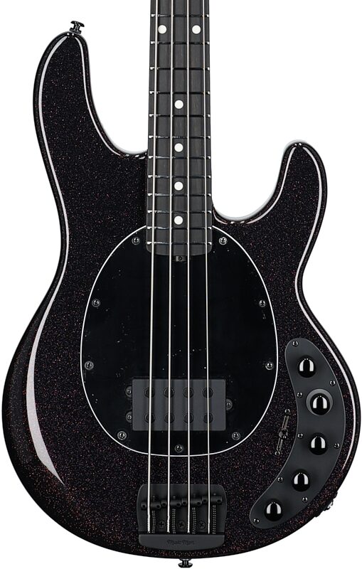 Ernie Ball Music Man DarkRay Electric Bass (with Mono Soft Case), Dark Rainbow, Serial Number S10473, Body Straight Front