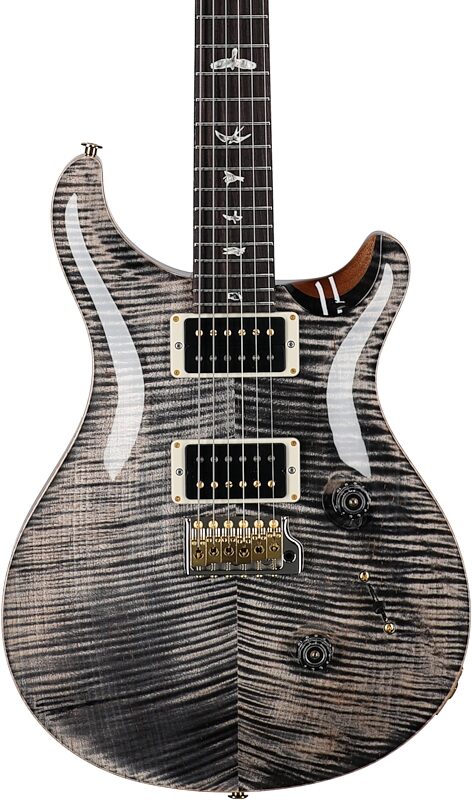 PRS Paul Reed Smith Custom 24 Pattern Thin 10-Top Electric Guitar (with Case), Charcoal Burst, Serial Number 0382709, Body Straight Front
