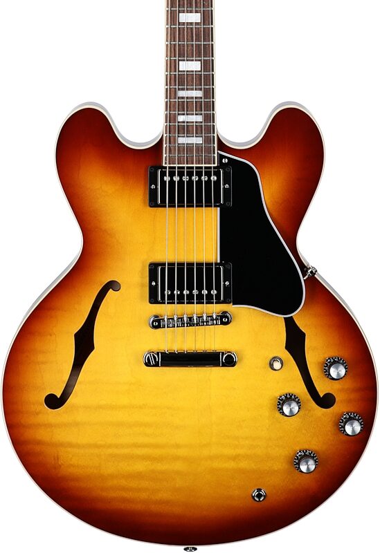 Gibson ES-335 Figured Electric Guitar (with Case), Iced Tea, Serial Number 211340001, Body Straight Front