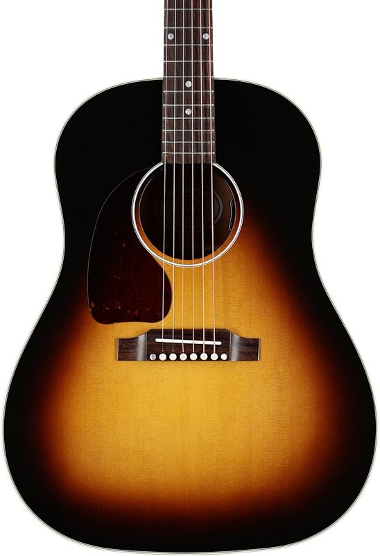 Gibson J-45 Standard Acoustic-Electric Guitar, Left Handed (with Case), Vintage Sunburst, Serial Number 20454116, Body Straight Front