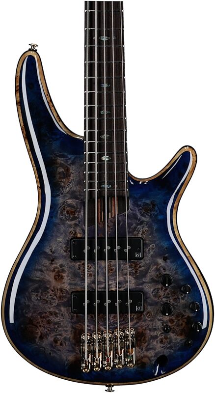Ibanez SR2605 Premium Electric Bass, 5-String (with Gig Bag), Cerulean Blue Burst, Serial Number 240300083, Body Straight Front