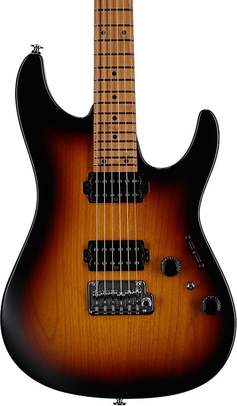 Ibanez Prestige AZ2402 Electric Guitar (with Case), Tri Fade Burst, Serial Number 210002F2412670, Body Straight Front