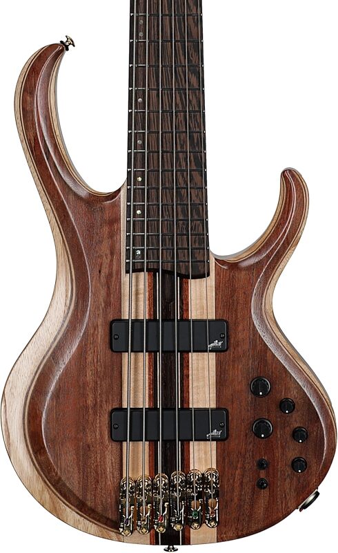Ibanez BTB1836 Premium Electric Bass, 6-String (with Gig Bag), Natural Shadow, Serial Number 240300645, Body Straight Front