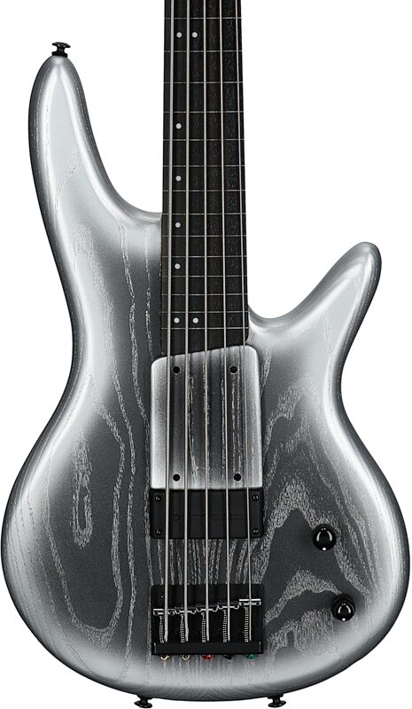 Ibanez Gary Willis 25th Anniversary Electric Bass (with Gig Bag), Silver Wave Burst, Serial Number 211P01240207100, Body Straight Front