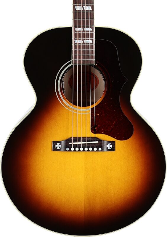 Gibson J-185 Original Acoustic-Electric Guitar (with Case), Vintage Sunburst, Serial Number 21244102, Body Straight Front