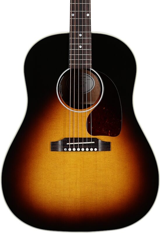 Gibson J-45 Standard Acoustic-Electric Guitar (with Case), Vintage Sunburst, Serial Number 21374144, Body Straight Front