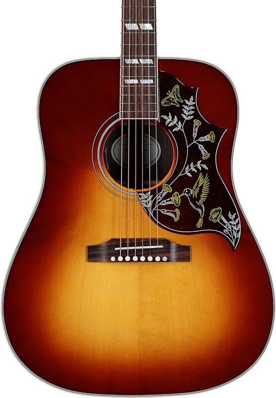 Gibson Hummingbird Standard Rosewood Acoustic-Electric Guitar (with Case), Rosewood Burst, Serial Number 21414101, Body Straight Front