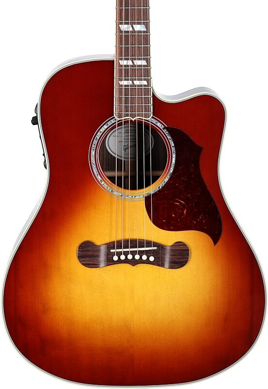 Gibson Songwriter Cutaway Acoustic-Electric Guitar (with Case), Rosewood Burst, Serial Number 21374018, Body Straight Front