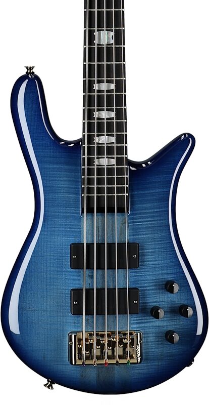 Spector Euro5 LT Electric Bass, 5-String (with Gig Bag), Blue Fade Gloss, Serial Number 21NB20431, Body Straight Front