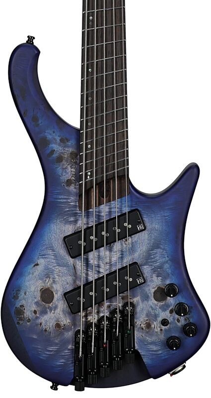 Ibanez EHB1505MS Bass Guitar, 5-String (with Gig Bag), Pacific Blue Burst, Serial Number 211P02I240120482, Body Straight Front