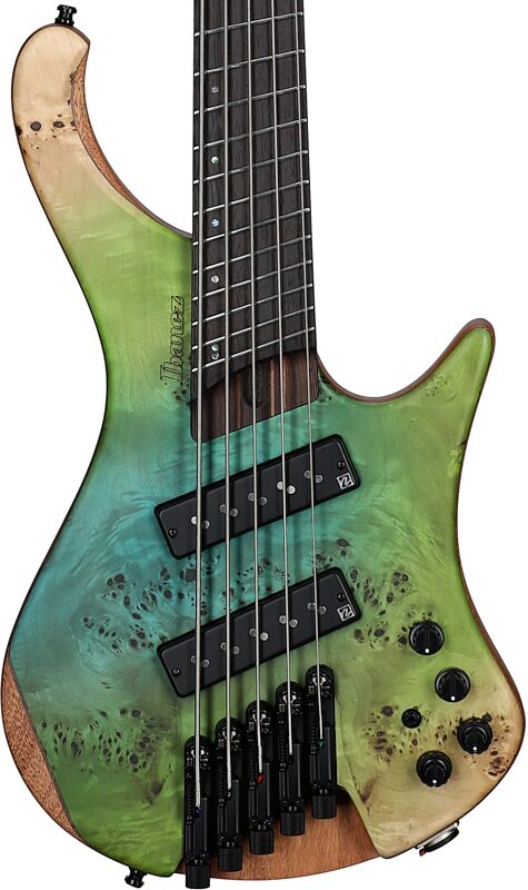 Ibanez EHB1505 Bass Guitar, 5-String (with Gig Bag), Ocean Inlet Flat, Serial Number I240300512, Body Straight Front