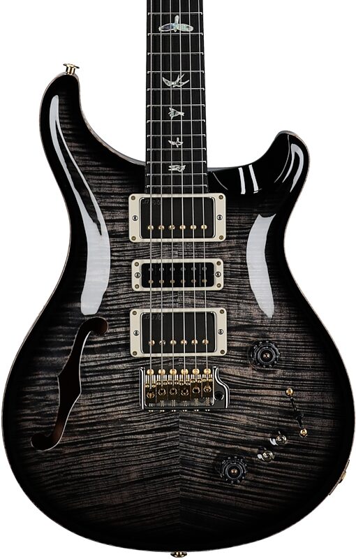 PRS Paul Reed Smith Special Semi-Hollow LTD 10-Top Electric Guitar (with Case), Charcoal Burst, Serial Number 0382652, Body Straight Front