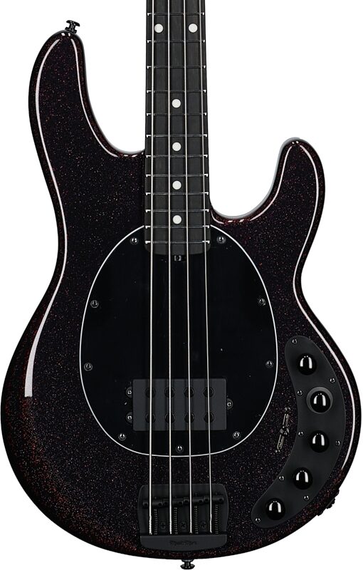 Ernie Ball Music Man DarkRay Electric Bass (with Mono Soft Case), Dark Rainbow, Serial Number S10553, Body Straight Front