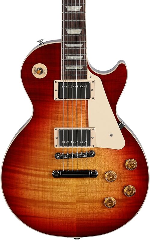 Gibson Exclusive '50s Les Paul Standard AAA Flame Top Electric Guitar (with Case), Heritage Cherry Sunburst, Serial Number 210040351, Body Straight Front