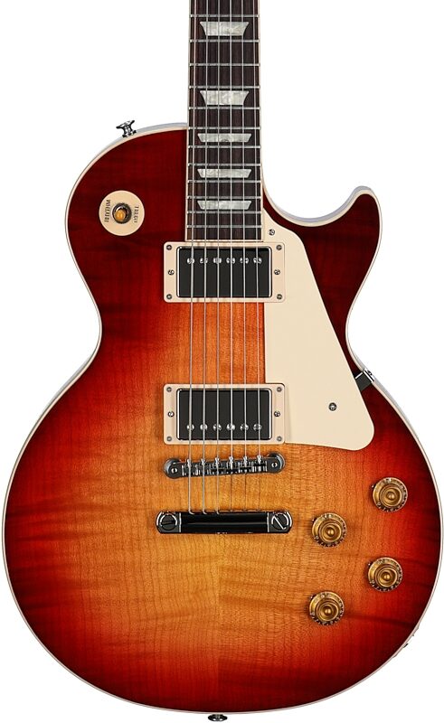 Gibson Exclusive '50s Les Paul Standard AAA Flame Top Electric Guitar (with Case), Heritage Cherry Sunburst, Serial Number 210140053, Body Straight Front