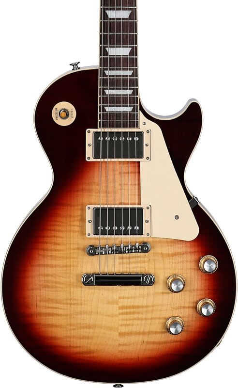 Gibson Exclusive '60s Les Paul Standard AAA Flame Top Electric Guitar (with Case), Bourbon Burst, Serial Number 211730028, Body Straight Front