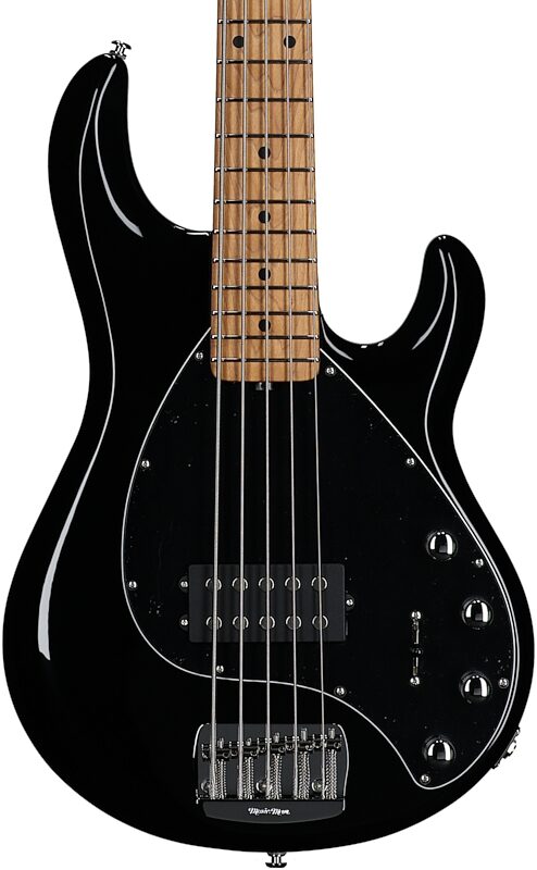 Ernie Ball Music Man StingRay 5 Special Electric Bass, 5-String (with Case), Black, Serial Number K04221, Body Straight Front