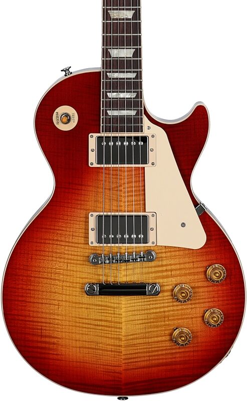 Gibson Exclusive '50s Les Paul Standard AAA Flame Top Electric Guitar (with Case), Heritage Cherry Sunburst, Serial Number 208640082, Body Straight Front