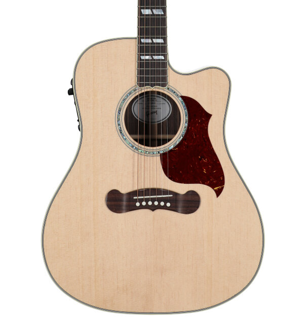 Gibson Songwriter Cutaway Acoustic-Electric Guitar (with Case), Antique Natural, Serial Number 21734070, Body Straight Front