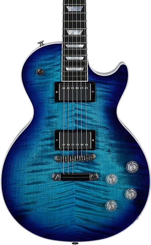 Gibson Les Paul Modern Figured AAA Electric Guitar (with Case), Cobalt Burst, Serial Number 218040003, Body Straight Front