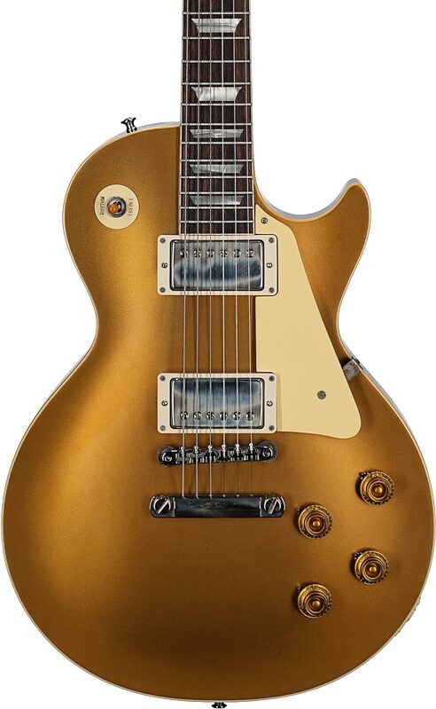 Gibson Custom 57 Les Paul Standard Goldtop VOS Electric Guitar (with Case), Gold Top with Dark Back, Serial Number 741272, Body Straight Front