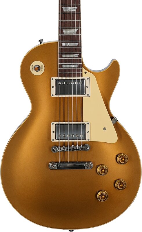 Gibson Custom 57 Les Paul Standard Goldtop VOS Electric Guitar (with Case), Gold Top with Dark Back, Serial Number 741477, Body Straight Front