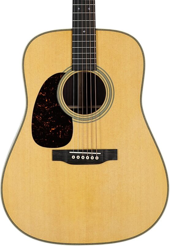 Martin HD-28 Herringbone Dreadnought Acoustic Guitar, Left-Handed (with Case), New, Serial Number M2869030, Body Straight Front