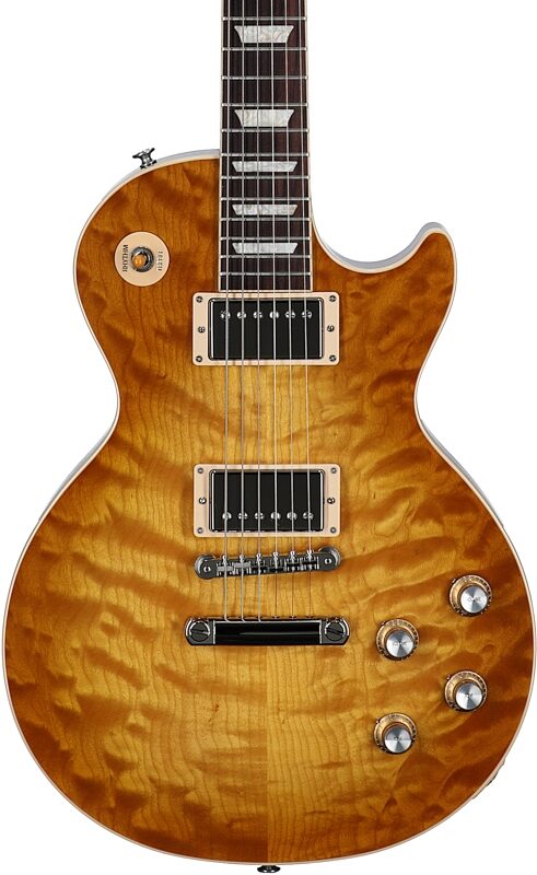 Gibson Exclusive Les Paul Standard 60s AAA Electric Guitar, Quilted Honeyburst, Serial Number 217940135, Body Straight Front