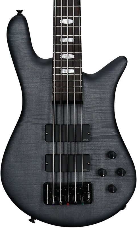 Spector Euro5 LX Electric Bass, 5-String (with Gig Bag), Black Stain Matte, Serial Number 211NB21690, Body Straight Front