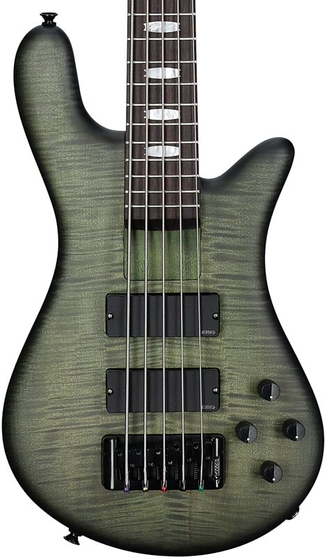 Spector Euro 5 LX Bass Guitar (with Gig Bag), Haunted Moss Matte, Serial Number ]C121NB21818, Body Straight Front