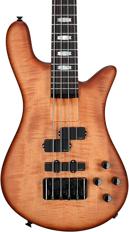 Spector Euro 4 LX Bolt On Bass Guitar (with Gig Bag), Natural Sunburst Matte, Serial Number ]C121NB21786, Body Straight Front