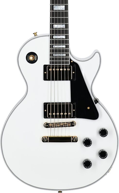 Gibson Les Paul Custom Electric Guitar (with Case), Alpine White, Serial Number CS402589, Body Straight Front