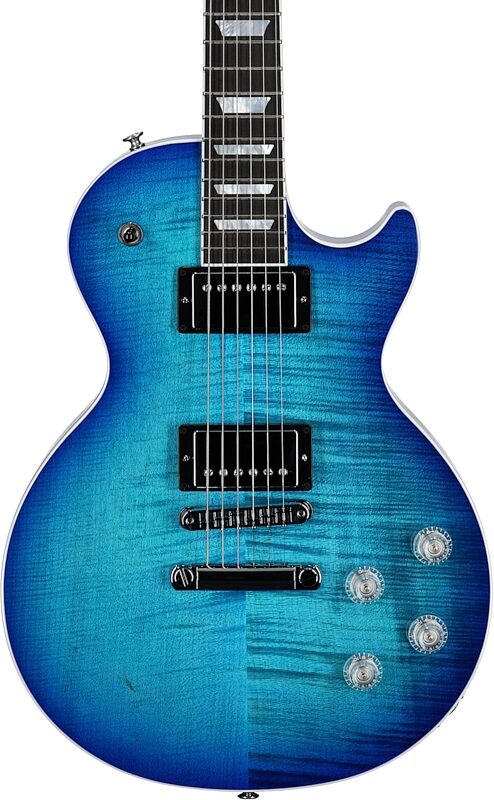 Gibson Les Paul Modern Figured AAA Electric Guitar (with Case), Cobalt Burst, Serial Number 217940198, Body Straight Front