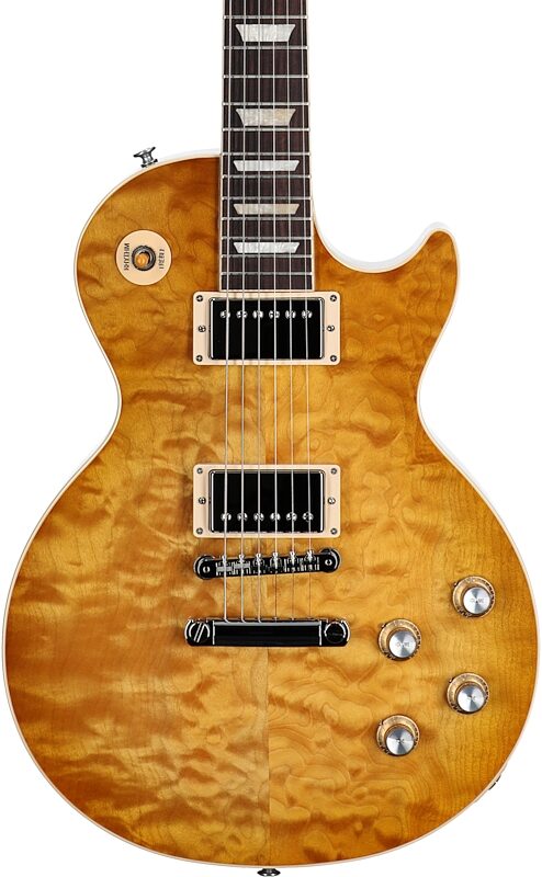 Gibson Exclusive Les Paul Standard 60s AAA Electric Guitar, Quilted Honeyburst, Serial Number 219840333, Body Straight Front