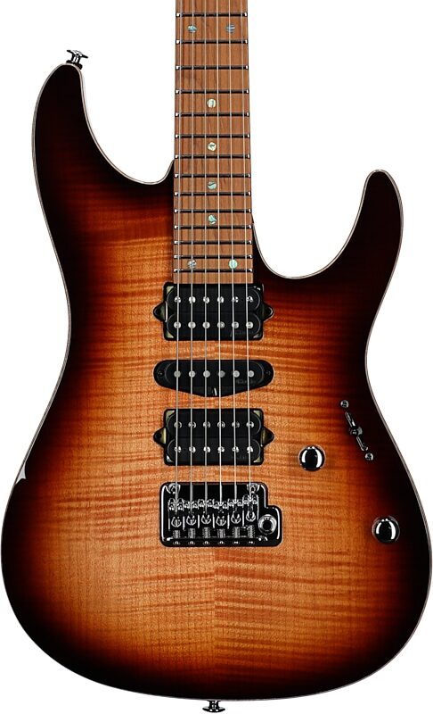 Ibanez AZ2407F Prestige Electric Guitar (with Case), Brown Sphalerite, Serial Number 210001F2409276, Body Straight Front