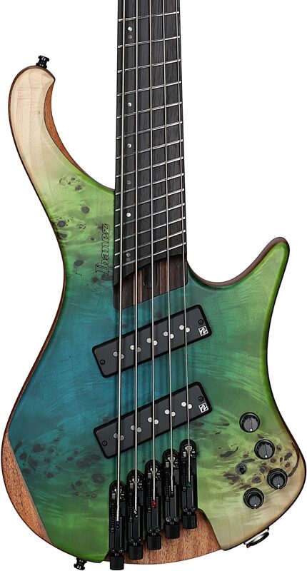 Ibanez EHB1505 Bass Guitar, 5-String (with Gig Bag), Ocean Inlet Flat, Serial Number I240311787, Body Straight Front