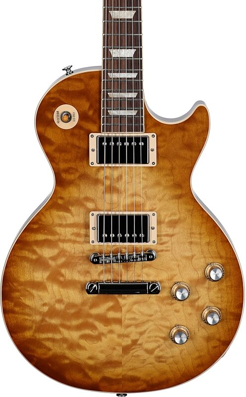 Gibson Exclusive Les Paul Standard 60s AAA Electric Guitar, Quilted Honeyburst, Serial Number 220540365, Body Straight Front