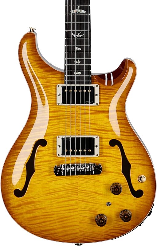 PRS Paul Reed Smith Hollowbody II 10-Top Electric Guitar (with Case), McCarty Sunburst, Serial Number 0386768, Body Straight Front