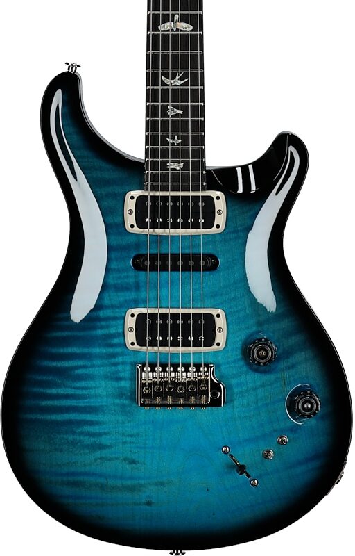 PRS Paul Reed Smith Modern Eagle V Electric Guitar (with Case), Carroll Blue Wraparound Smoke, Serial Number 0388355, Body Straight Front