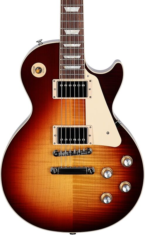 Gibson Exclusive '60s Les Paul Standard AAA Flame Top Electric Guitar (with Case), Bourbon Burst, Serial Number 221940130, Body Straight Front