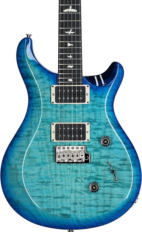 PRS Paul Reed Smith S2 Custom 24 Quilt Electric Guitar (with Gig Bag), Makena Blue, Serial Number S2073111, Body Straight Front