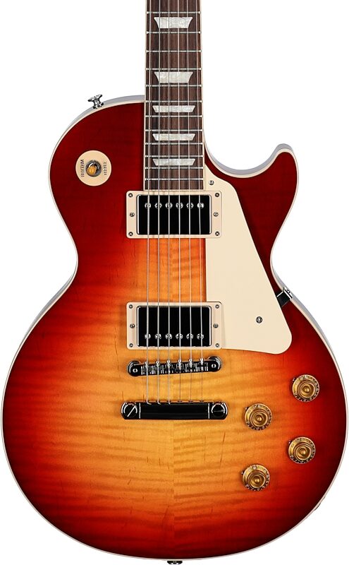 Gibson Exclusive '50s Les Paul Standard AAA Flame Top Electric Guitar (with Case), Heritage Cherry Sunburst, Serial Number 222540135, Body Straight Front