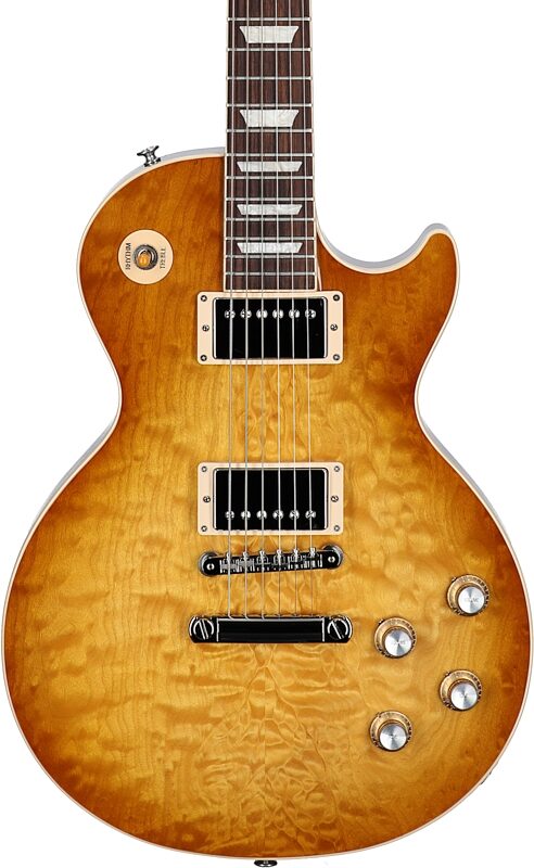 Gibson Exclusive Les Paul Standard 60s AAA Electric Guitar, Quilted Honeyburst, Serial Number 225040020, Body Straight Front