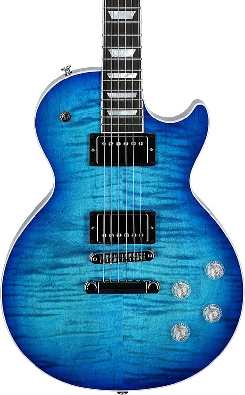 Gibson Les Paul Modern Figured AAA Electric Guitar (with Case), Cobalt Burst, Serial Number 223340032, Body Straight Front