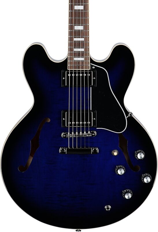 Gibson ES-335 Figured Electric Guitar (with Case), Deep Ocean Burst, Serial Number 225340376, Body Straight Front