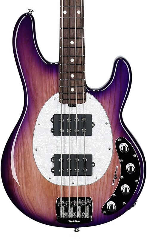 Ernie Ball Music Man StingRay Special HH Electric Bass (with Case), Purple Sunset, Serial Number K05884, Body Straight Front