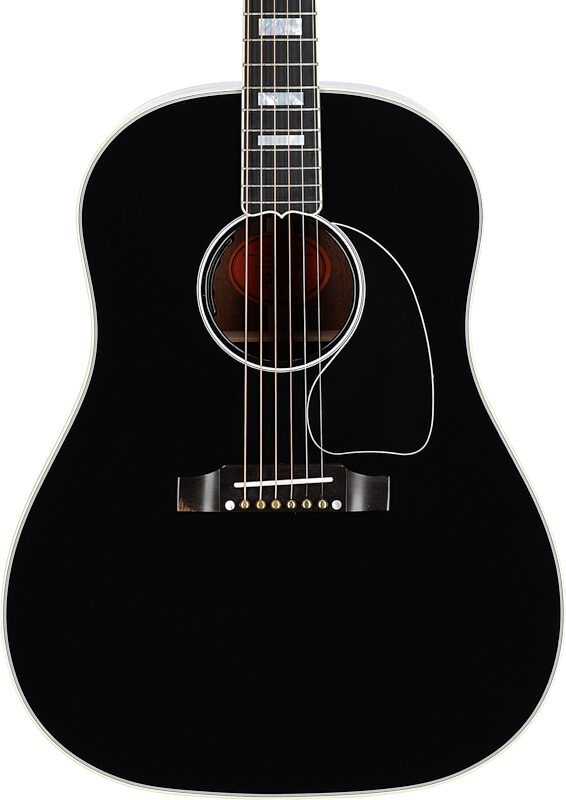 Gibson Custom J-45 Acoustic-Electric Guitar (with Case), Ebony, Serial Number 22994010, Body Straight Front